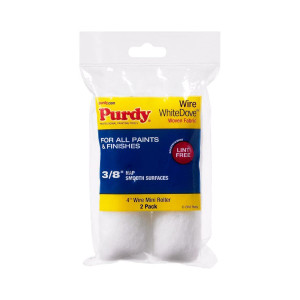 Genuine Purdy White Dove Wire Mini 4" x 3/8" Nap 2 Pack Roller Covers 140606042 Genuine Purdy White Dove Wire Mini 4" x 3/8" Nap 2 Pack Roller Covers 140606042