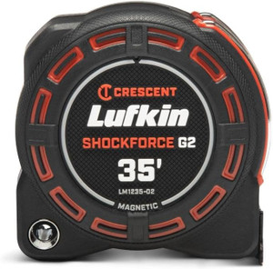 Lufkin Genuine OEM 1-1/4" x 35' Shockforce G2 Magnetic Tape Measure - LM1235-02