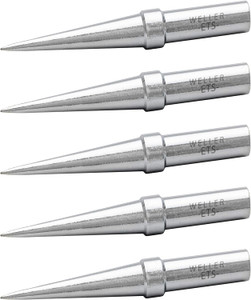 Weller Genuine 5 Piece Soldering Tips Set, conical, 0.016" - TETS-5 Weller Genuine 5 Piece Soldering Tips Set, conical, 0.016" - TETS-5