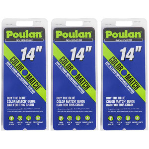 Poulan 3 Pack of Type T 3/8" Pitch .050 Gauge Cutting Chains 52DL - 581562101-3PK