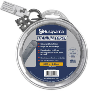 Husqvarna .095-Inch 50ft spool Titanium Force Trimmer Line - 596780001 Husqvarna .095-Inch 50ft spool Titanium Force Trimmer Line - 596780001
