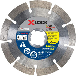Bosch Genuine 4-1/2" X-LOCK Xtreme Segmented Diamond Blade - 2610046638 Bosch Genuine 4-1/2" X-LOCK Xtreme Segmented Diamond Blade - 2610046638