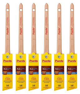 Genuine Purdy 6 Pack XL Elite Dale Angular 1" Paint Brushes 144080510-6PK - view 3