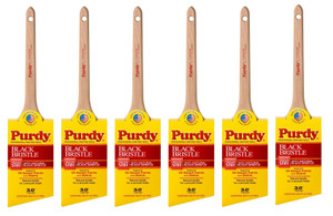 Genuine Purdy 6 Pack Black Bristle Adjutant Angular 3" Paint Brushes 144024030-6PK - view 3