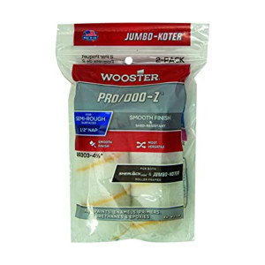 Wooster 4.5" Jumbo-Koter Pro/Doo-Z 1/2" Nap 2-Pack Roller Cover - RR303-4.5 Wooster 4.5" Jumbo-Koter Pro/Doo-Z 1/2" Nap 2-Pack Roller Cover - RR303-4.5