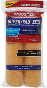 Wooster 6.5" Jumbo-Koter Super/Fab FTP 3/8" Nap Closed-End 2-Pack Roller Cover # RR981-6.5 - view 3