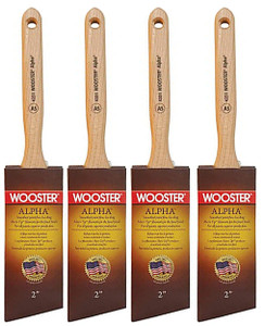 Wooster Genuine 2" Alpha Angle Sash Paintbrush 4-Pack, 4231-2-4PK Wooster Genuine 2" Alpha Angle Sash Paintbrush 4-Pack, 4231-2-4PK