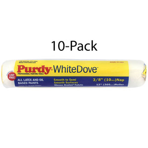 Genuine Purdy 10 Pack White Dove 12" x 3/8" Nap Roller Covers 140670122-10PK - view 3