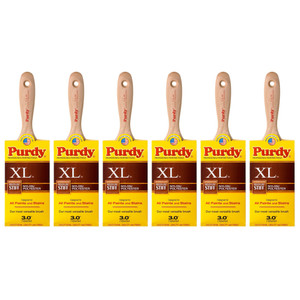 Genuine Purdy 6 Pack XL Pip Flat 3" Paint Brushes 144324330-6PK