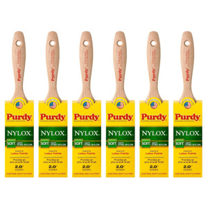 Genuine Purdy 6 Pack Nylox Sprig Flat 2" Paint Brushes 144380220-6PK