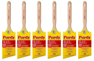 Genuine Purdy 6 Pack Black Bristle Extra Oregon Angular 3" Paint Brushes 144116030-6PK - view 3
