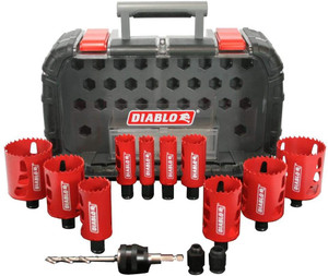 Diablo DHS14SGP 14 pc General Purpose Bi-Metal Hole Saw Set Diablo DHS14SGP 14 pc General Purpose Bi-Metal Hole Saw Set
