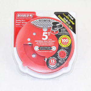 Diablo DCD050100H15G 5" 100-Grit Hook & Lock™ ROS Sanding Discs (15-Pack) - view 3