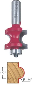 Freud Genuine 1/4" Radius Half Round Router Bit With Bearing and 1/2" Shank # 82-510 - view 3