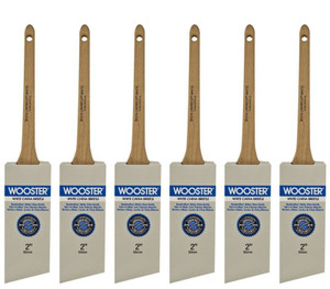 Wooster 2" Pro Classic White China Bristle Thin Angle Sash Paintbrush 6-Pack # Z1216-2-6PK