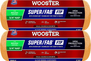 Wooster Genuine 9" Super/Fab FTP 3/4" Nap Roller Cover 2-Pack, RR925-9-2PK
