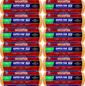 Wooster Genuine 9" Super/Fab FTP 3/4" Nap Roller Cover 12-Pack, RR925-9-12PK