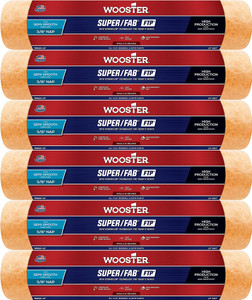 Wooster Genuine 14" Super/Fab FTP 3/8" Nap Roller Cover 6-Pack, RR923-14-6PK
