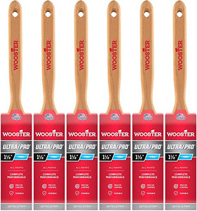 Wooster Genuine 1.5" Ultra/Pro Firm Flat Sash Paintbrush 6-Pack, 4175-1.5-6PK Wooster Genuine 1.5" Ultra/Pro Firm Flat Sash Paintbrush 6-Pack, 4175-1.5-6PK