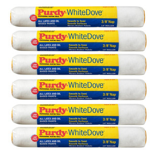 Genuine Purdy 6 Pack White Dove 14" x 3/8" Nap Roller Covers 14A670142-6PK