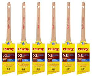 Genuine Purdy 6 Pack XL Elite Dale Angular 2" Paint Brushes 144080520-6PK