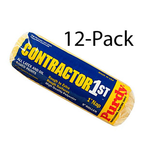 Genuine Purdy 12 Pack Contractor 1st 9" x 1" Nap Roller Covers 144688095-12PK Genuine Purdy 12 Pack Contractor 1st 9" x 1" Nap Roller Covers 144688095-12PK