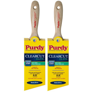 Genuine Purdy 2 Pack Clearcut Elite Angular Pip Angular 2-1/2" Paint Brushes 144424825-2PK