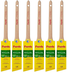 Genuine Purdy 6 Pack Nylox Dale Angular 1-1/2" Paint Brushes 144080215-6PK