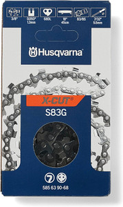 Husqvarna 18" X-CUT S83G, 3/8" pitch, .050 gauge 68DL Chainsaw Chain - 585639068 Husqvarna 18" X-CUT S83G, 3/8" pitch, .050 gauge 68DL Chainsaw Chain - 585639068