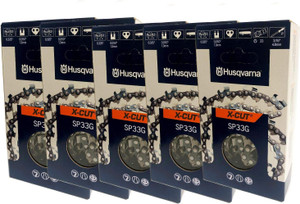 Husqvarna Genuine OEM 5 Pack 13" X-CUT SP33G, .325" pitch, .050 gauge 56DL Chainsaw Chains - 581643656-5PK - view 6