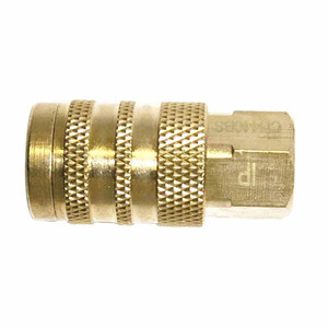 Interstate Pneumatics CH440BS-D 1/4" x 1/4" FPT Industrial Brass Coupler - view 3