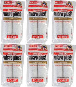 Wooster 4.5" Jumbo-Koter Micro Plush 5/16" Nap 6 Sets Of 2-Pack Roller Cover # RR314-4.5-6PK