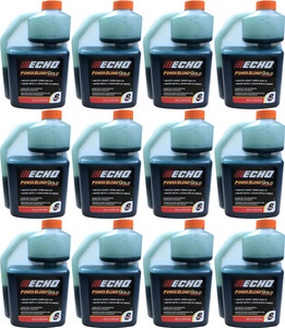 12 Pack of Echo PowerBlend Gold 2-Stroke Engine Oil 16 oz Bottle 50:1 Mix for 6 Gallons 6450006GDS 12 Pack of Echo PowerBlend Gold 2-Stroke Engine Oil 16 oz Bottle 50:1 Mix for 6 Gallons 6450006GDS