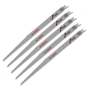 Bosch 5 Pack 12 Inch 6 TPI Wood Reciprocating Saw Blades - RW126-5PK Bosch 5 Pack 12 Inch 6 TPI Wood Reciprocating Saw Blades - RW126-5PK