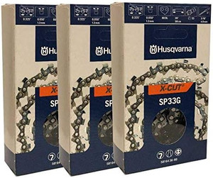 Husqvarna Genuine OEM 3 Pack 20" X-CUT SP33G, .325" pitch, .050 gauge 80DL Chainsaw Chains - 581643680-3PK - view 6