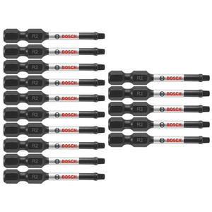 Bosch ITSQ2215 15-Pack 2" Square -2 Impact Tough Screwdriving Power Bits Bosch ITSQ2215 15-Pack 2" Square -2 Impact Tough Screwdriving Power Bits