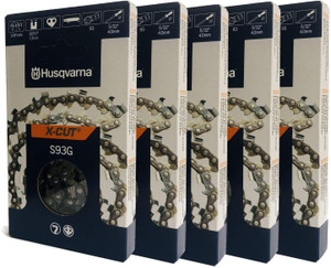 Husqvarna Genuine OEM 5 Pack of 12" X-CUT S93G, 3/8" mini pitch, .050 gauge 45DL Cutting Chains - 585422145-5PK - view 6