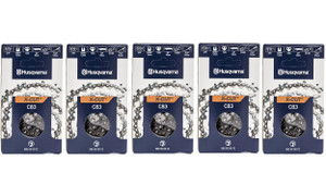 Husqvarna Genuine OEM 5 Pack 20" X-CUT C83, 3/8" pitch, .050 gauge 72DL Chainsaw Chains - 585550072-5PK