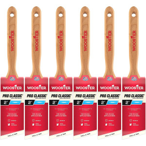 Wooster 6 Pack of 2" Pro Classic Black China Bristle Angle Sash Paintbrush - Z1293-2 - view 2