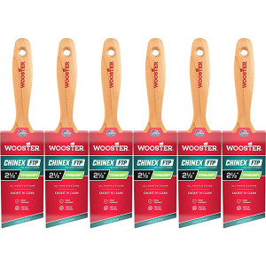 Wooster 6 Pack of 2.5" Chinex FTP Angle Paintbrush - 4415-2.5 Wooster 6 Pack of 2.5" Chinex FTP Angle Paintbrush - 4415-2.5