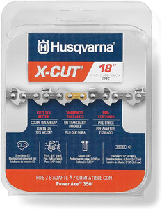 Husqvarna X-CUT S93G 3/8" Pitch .050" Gauge 62 Drive Links 18" Chainsaw Chain - 597469562 Husqvarna X-CUT S93G 3/8" Pitch .050" Gauge 62 Drive Links 18" Chainsaw Chain - 597469562