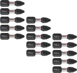 Bosch Genuine 15 pc. Driven 1 In. Impact Phillips -2 Insert Bits - 2610058787