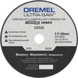 Dremel Genuine OEM Replacement 3-1/2" Cutting Wheel - US520-01