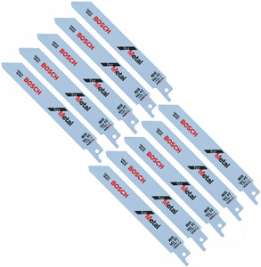 Bosch 10 Pack of Genuine 6-Inch 24T Metal Recip Saw Blades - RM624-10PK Bosch 10 Pack of Genuine 6-Inch 24T Metal Recip Saw Blades - RM624-10PK