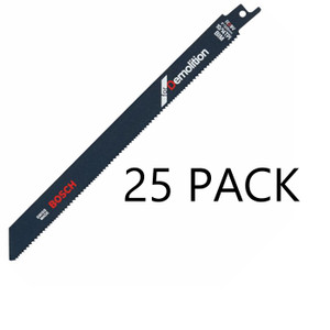 Bosch 25 Pack 9 Inch 5/8 TPI Demolition Reciprocating Saw Blades - RD9V-25B Bosch 25 Pack 9 Inch 5/8 TPI Demolition Reciprocating Saw Blades - RD9V-25B