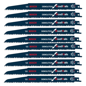 Bosch 10 Pack of Genuine OEM Replacement Reciprocating Saw Blades - RDN9VB Bosch 10 Pack of Genuine OEM Replacement Reciprocating Saw Blades - RDN9VB