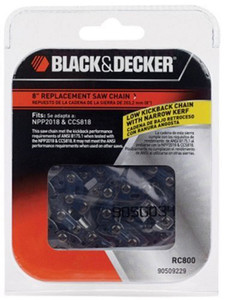 Black and Decker CCS818 & NPP2018 Saw 2 Pack 8-Inch Saw Chain # RC800-2PK