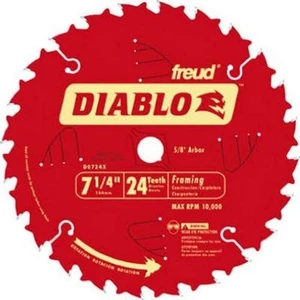 Diablo D0724A 7-1/4" x 24-Teeth Framing Saw Blade for Wood - view 3