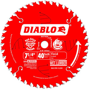 Diablo D0740A 7-1/4" x 40-Teeth Finish Saw Blade for Wood Diablo D0740A 7-1/4" x 40-Teeth Finish Saw Blade for Wood