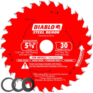 Diablo D053830FMX 5-3/8" x 30-Teeth Steel Demon™ Carbide Saw Blade for Medium Metal